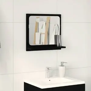 Bathroom mirror VidaXL 40 x 10.5 x 37 cm, black oak finish
