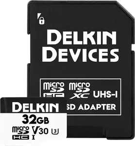 MicroSDHC Card Delkin Trail Cam Hyperspeed 32 GB Class 10 UHS-I U3 V30 (for trail cameras and action devices)