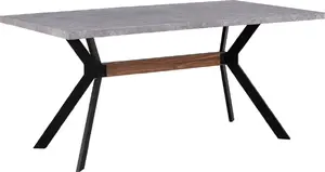 Обеденный стол Beliani BENSON 160 x 90 см с эффектом бетона