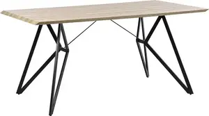 Dining table Beliani BUSCOT 160 x 90 cm light wood