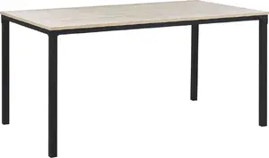 Dining table Beliani HOCKLEY 150 x 90 cm, black frame with light wood top
