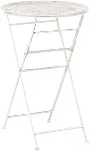 Āra bāra galds Beliani TRIESTE 60 x 60 cm Metāls gaiši bēšs