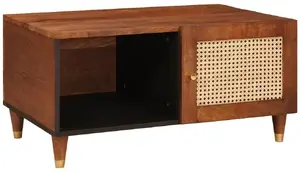Кофейный стол VidaXL модель 4018884, коричневый, с полкой, 80 x 50 x 40 см
