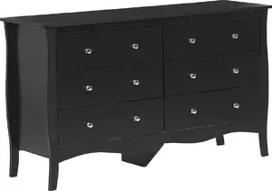 Chest of drawers Beliani WINCHESTER — black finish, 4 drawers