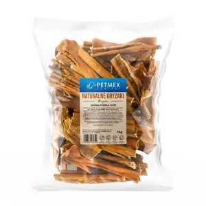 PETMEX жевательная лакомство PETMEX Skóra Końska 15 см 1000 г — коровья/лошадиная кожа для собак