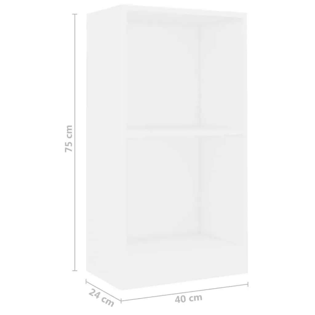 Bookcase VidaXL 800819 — white wood 400×240×750 mm Photo 6