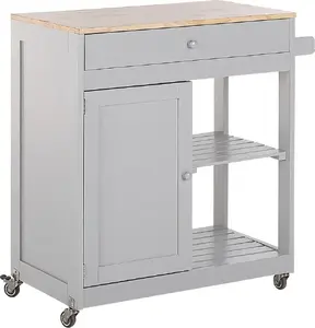 Kitchen trolley Beliani TRAPANI with drawer, grey