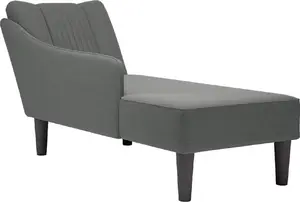 Sofa chaise (right armrest) VidaXL model 4009801, dark gray fabric upholstery