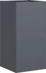 Горшок для растений VidaXL 40×40×80 см антрацит холоднокатаная сталь