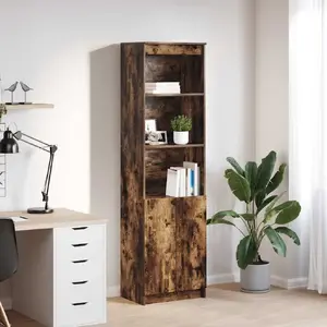 Комод VidaXL 50x35x180 см, клееный дуб, копчёная отделка