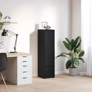 Комод VidaXL модель 861653 черный дуб, клееное дерево, 29,5×34×119,5 см
