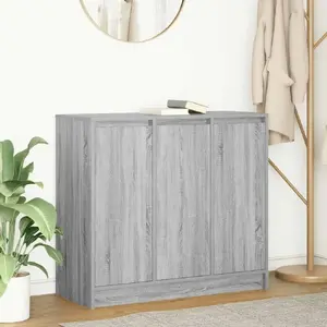 Комод VidaXL Komoda Szara Sonoma 85x34x76 см — клееная древесина