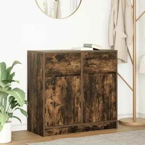 Комод VidaXL 861539 дуб копчёный 80×34×76 см клееное дерево
