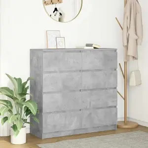Комод VidaXL Komoda Betonowa Szara 100x35x99 см из клееного дерева