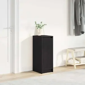 Обувной шкаф VidaXL модель 861860, цвет черный дуб, клееное дерево, 29,5×34×76 см