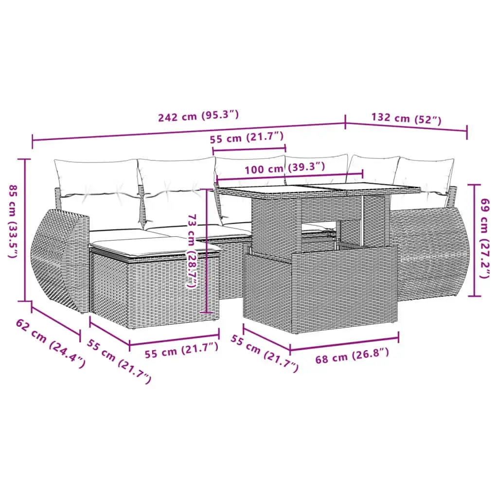 Набор уличной мебели VidaXL 3268683 Photo 12