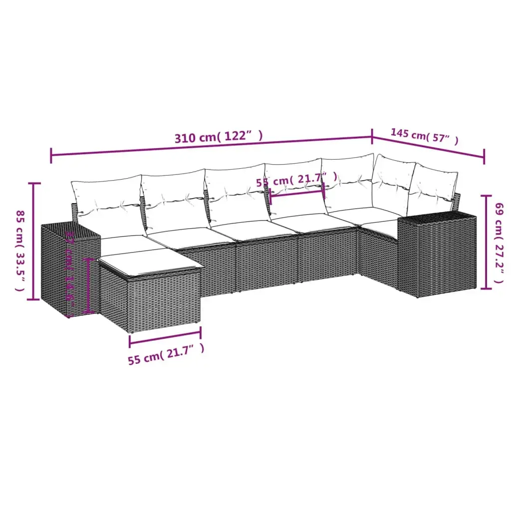 Outdoor furniture set VidaXL 3255230 Photo 3