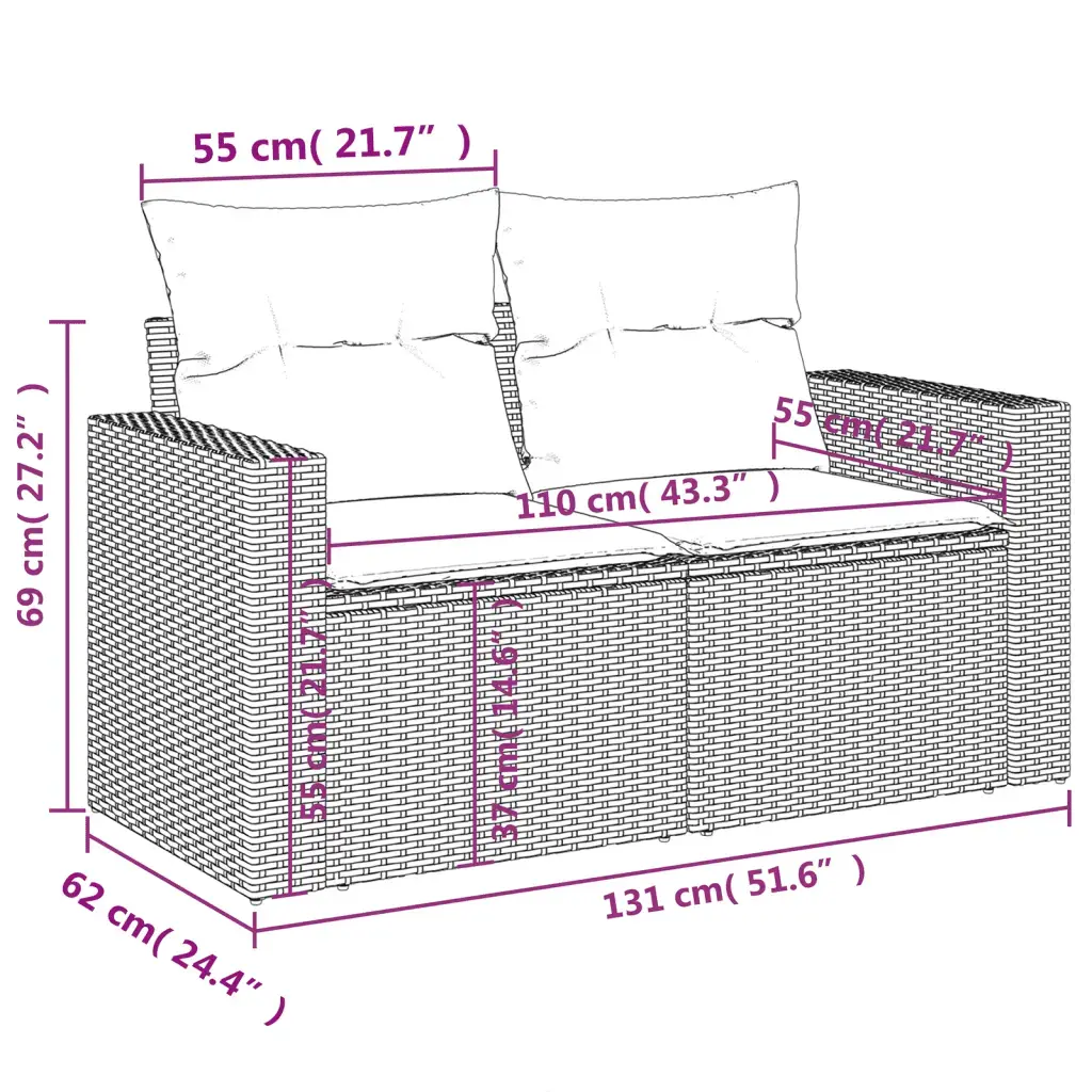 Уличный комплект мебели VidaXL 3219153 Photo 12