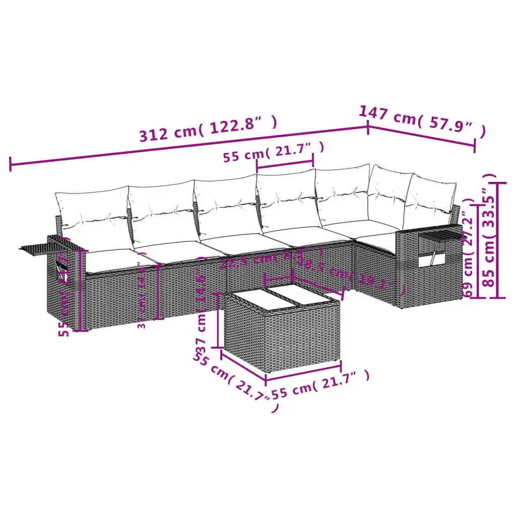Набор уличной мебели VidaXL 3252540 Photo 3