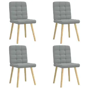 Restaurant/Dining chair VidaXL 3315191 — grey, foam upholstery, metal frame, 450×540×860 mm, capacity 110 kg, set of 4