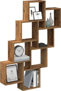Wall Shelf VidaXL cube-style, reclaimed wood, 90×15×119.5 cm