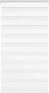 Roller zebra blind VidaXL model 4014751, white fabric width 75.9 cm, polyester