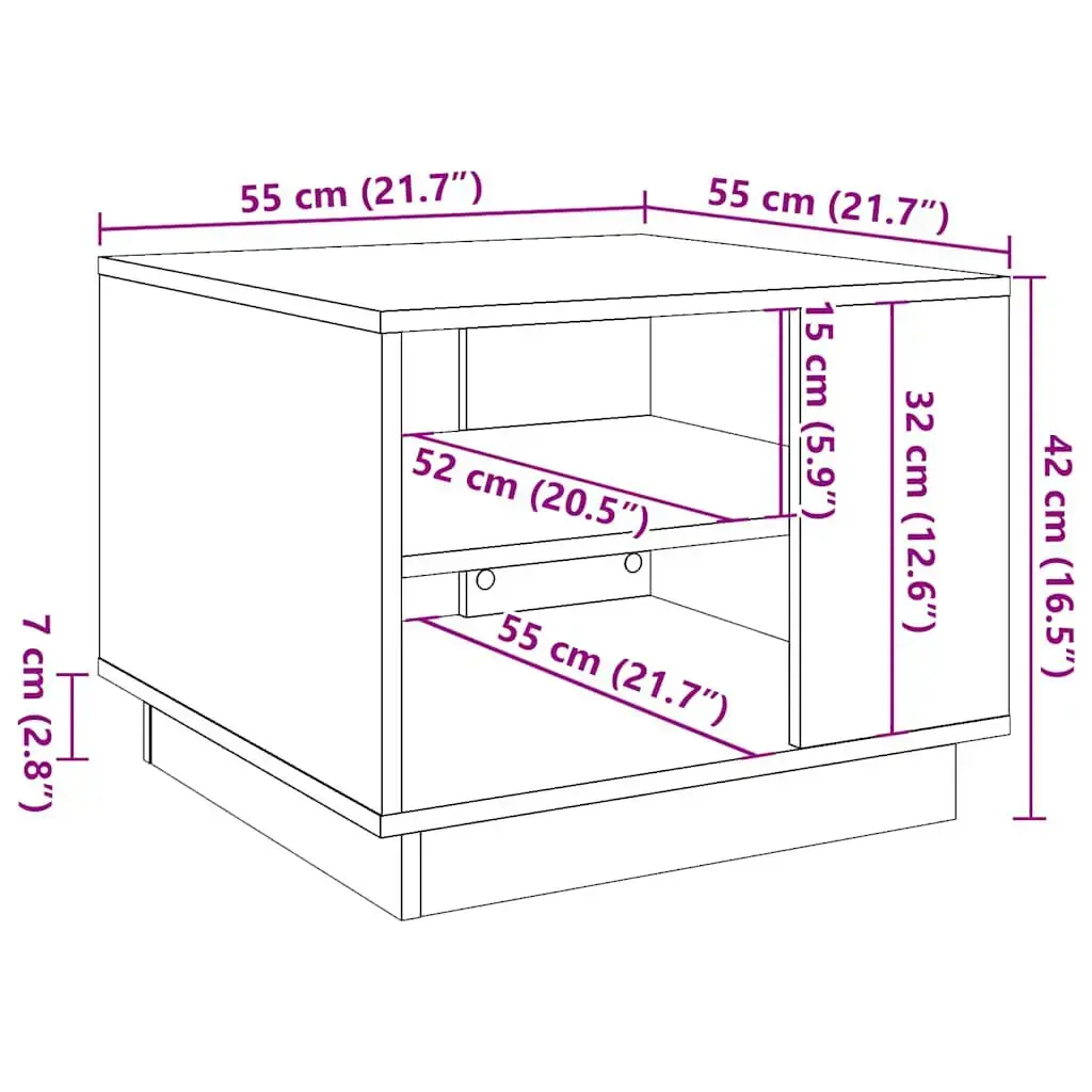 VidaXL 856802 журнальный стол 55×55×42 см Photo 9