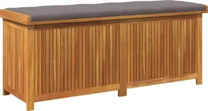 Outdoor Cushion Storage Box VidaXL solid acacia wood