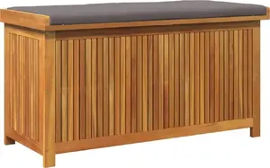 VidaXL outdoor cushion storage box solid acacia wood