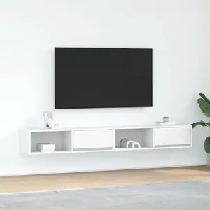 Тумбы под ТВ VidaXL 2 шт. Белые 100x31x25,5 см Фанера