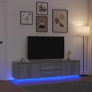 ТВ-тумба VidaXL 861416 в стиле старого дерева с LED-подсветкой, 100×41×50 см