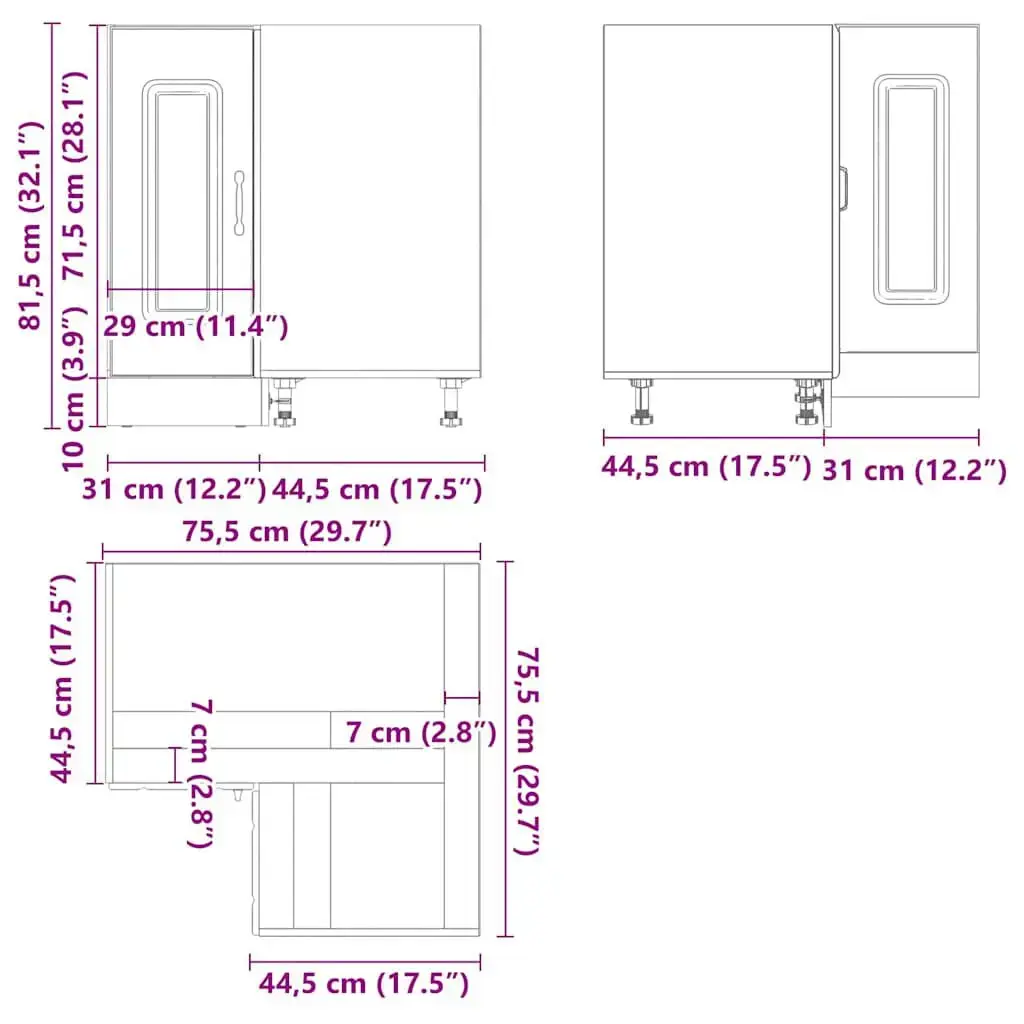 Kitchen/dining storage cabinet VidaXL 853510 Photo 11