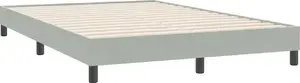 Рама кровати VidaXL 140x220 см светло-серый велюр (без матраса)