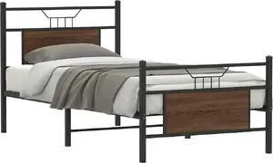 Каркас кровати VidaXL 80x200 см, коричневый дуб, без матраса