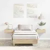 Каркас кровати VidaXL 861095 дуб 78×193×25 см Photo 2