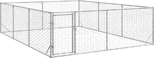 Уличная будка для собаки VidaXL модель 4105414 оцинкованная сталь 3 x 4 x 1 м