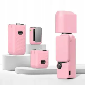 Protective 6-in-1 Case for DJI Osmo Pocket 3 by Puluz, Pink, TPU/PU