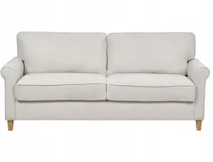 Sofa 3-seater Beliani RONNEBY Beige — 3-person upholstered living room sofa