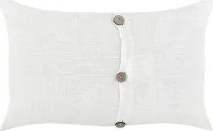Decorative linen cushion set Beliani BANORI 30 x 50 cm, white, 2 pieces