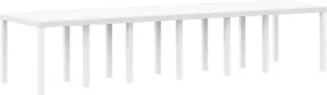 Garden table VidaXL 350x100x73 cm, white, poly rattan