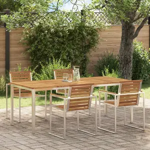 Обеденный стол VidaXL 200x90x74.5 см Массаив акации