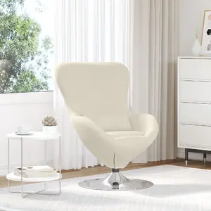 Кресло VidaXL 42002733 кремовое — раскладное и для спальни