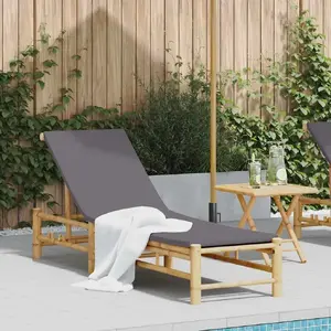 Atpūtas krēsls VidaXL modelis 4108227 ar spilveniem, 55×199×30 cm, bambuss