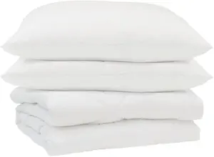 Bed set VidaXL 3-piece white with duvet 200 x 220 cm and pillow, microfiber