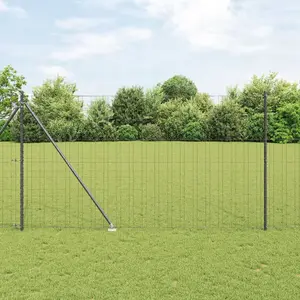 Изгородь VidaXL Euro с 7 шипами 1.5 x 10 м, оцинкованная сталь, серая