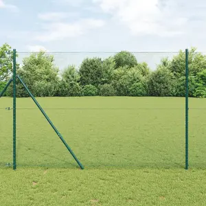 Tērauda sešstūra dārza žogs 1.5 x 50 m, VidaXL, zaļš