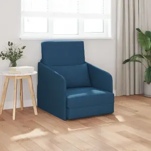 Диван VidaXL 4106644 синий полиэстер 200 x 60 x 62 см