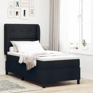 Кровать box spring с матрасом VidaXL 80x200 см черная