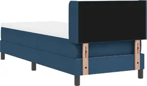 Кровать‑ящик с матрасом VidaXL 80 x 200 см синяя ткань