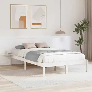 Каркас кровати с прикроватными тумбами VidaXL 120 x 200 см Белый